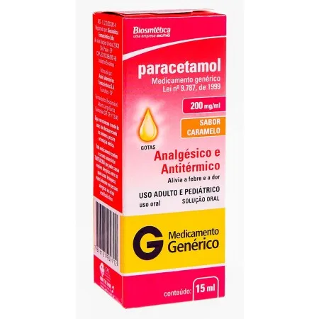 Paracetamol - Biosintética 200Mg Solução Oral Frasco Gotejador Com 15Ml