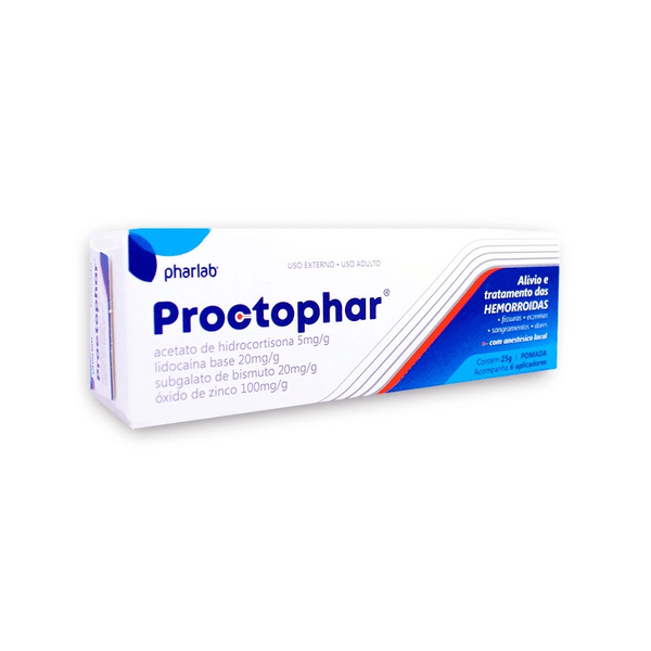 Proctophar Pomada para hemorroidas 25g com 6 aplicadores