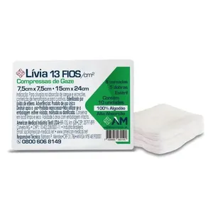 Compressa de gaze Livia 13 fios 10 unidades