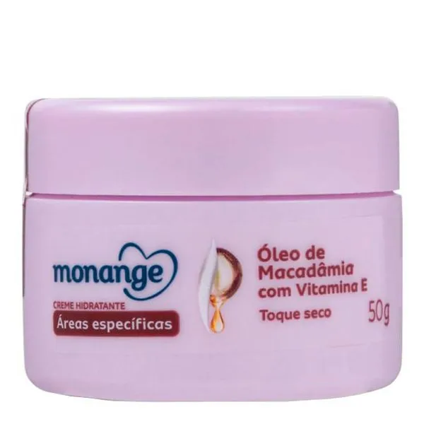 Creme Hidratante Monange Áreas Específicas Toque Seco Óleo De Macadâmia 50g