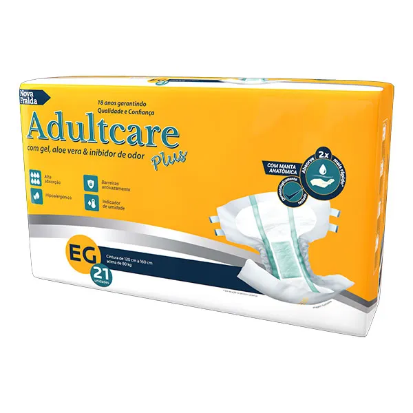 Fralda Geriátrica Adultcare Plus EG 21 Unidades