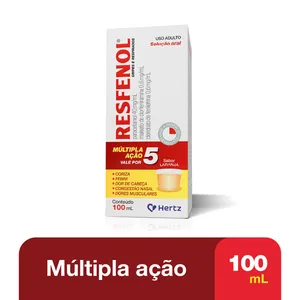 Resfenol 40mg/ml + 0,6mg/ml + 0,6mg/ml Sabor Laranja Solução Oral 100ml
