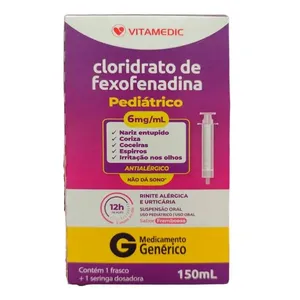 Antialérgico Cloridrato de Fexofenadina 6mg/ml Genérico Vitamedic 150ml
