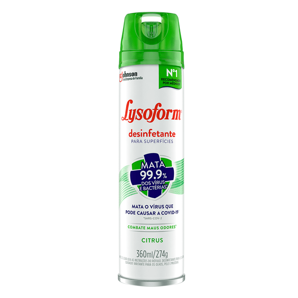 Lysoform Desinfetante Para Uso Geral aerosol Citrus 360ml