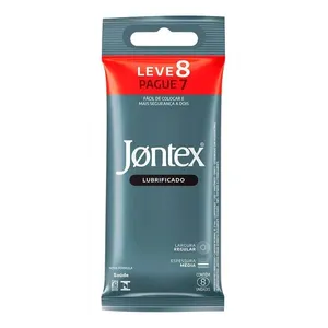 Preservativo Camisinha Jontex Lubrificado 8 Unidades