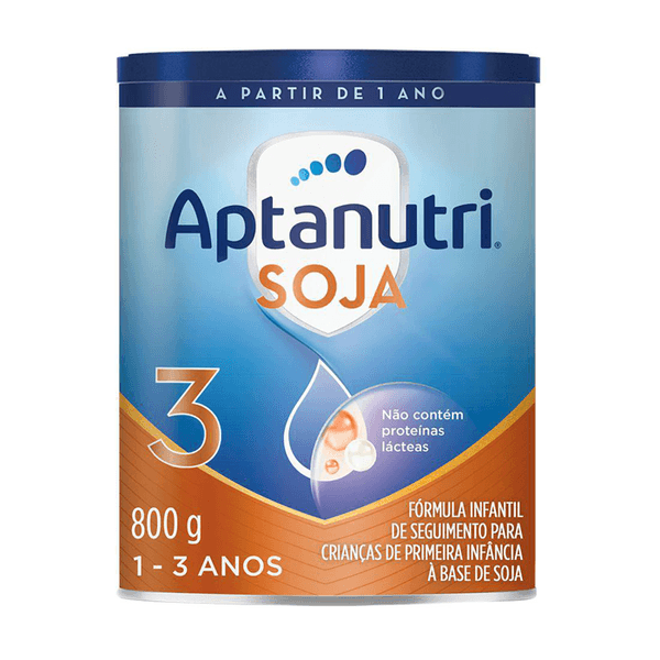 Fórmula Infantil Aptanutri Soja 3 800g Fórmula Infantil Aptamil Sensitive Active 0 A 3 Anos 800g