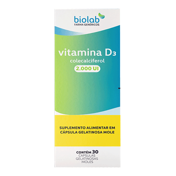 Vitamina D3 2000UI Biolab 30 Cápsulas Gelatinosas Moles