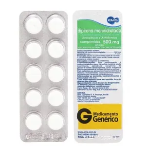 Dipirona Sódica EMS 500mg Comprimidos Dipirona Sódica EMS 500mg 10 Comprimidos