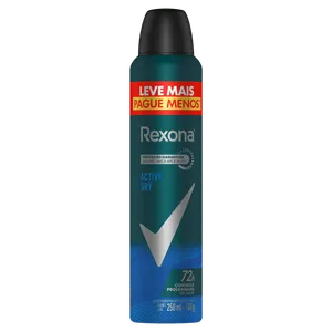 Antitranspirante Aerossol Active Dry Rexona Men 250ml Spray Leve Mais Pague Menos