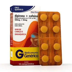 Dipirona 500mg + Cafeína 65mg 16 Comprimidos Genérico Neo Química