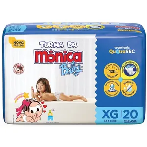 Fralda Descartável Turma Da Monica Baby Jumbo Xg 20 unidades