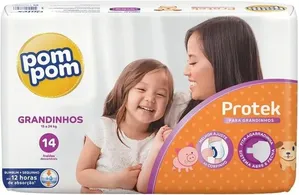 Fralda Pom Pom Protek Grandinhos 14 Unidades