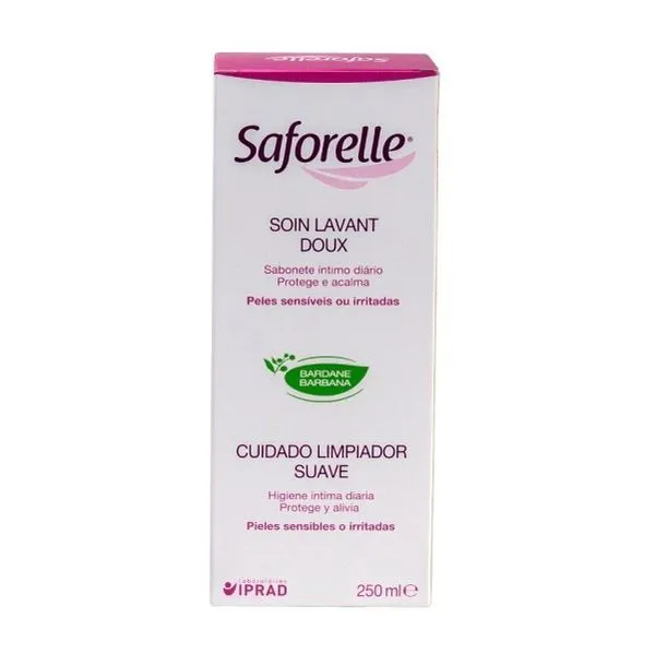 Sabonete Íntimo Saforelle Soin Lavant Doux Bardana Peles Sensíveis ou Irritadas 250ml