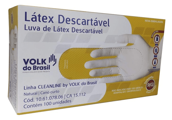 Luva Latex G com Po com 100 Volk