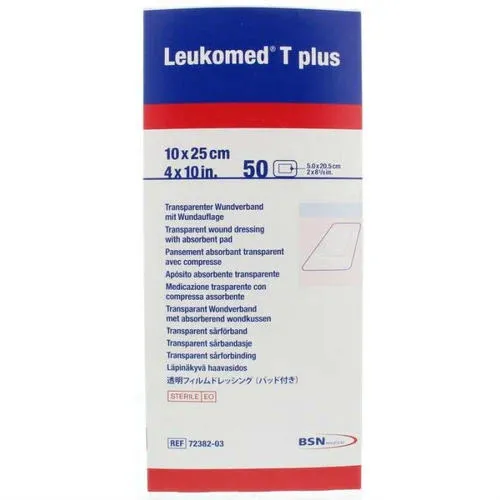 Curativo filme transparente BSN Leukomed T Plus 10cm x 25cm 1 unidade