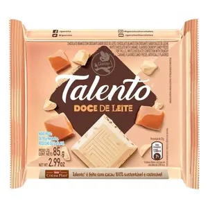Tablete de Chocolate Branco Talento Doce de Leite 85g Garoto