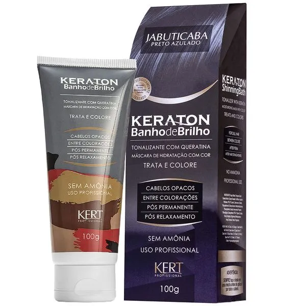 Keraton Banho de Brilho Jabuticaba Preto Azulado 100g