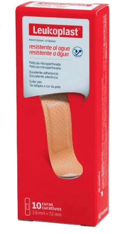 Curativo Leukoplast resistente à água bege 10 unidades