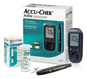 Kit Aparelho Accuchek Active + 10 Tiras Testes