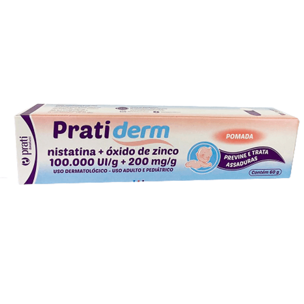 Pratiderm Nistatina + óxido de Zinco Pomada 60g