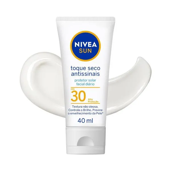 Protetor Solar Facial Nivea Sun Toque Seco Antissinais Fps 30 40ml
