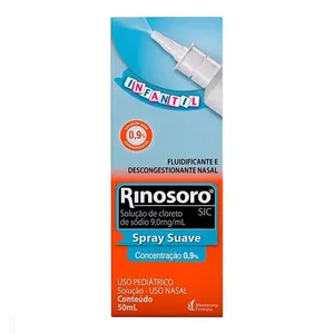 Descongestionante Rinosoro Sic Infantil 0,9% 50ml Solução Nasal Spray