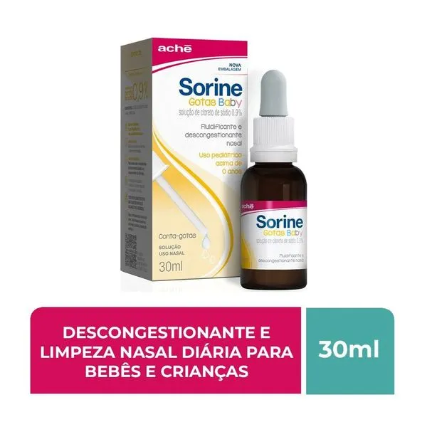 Sorine Infantil 0,9% Solução Nasal Gotas 30ml