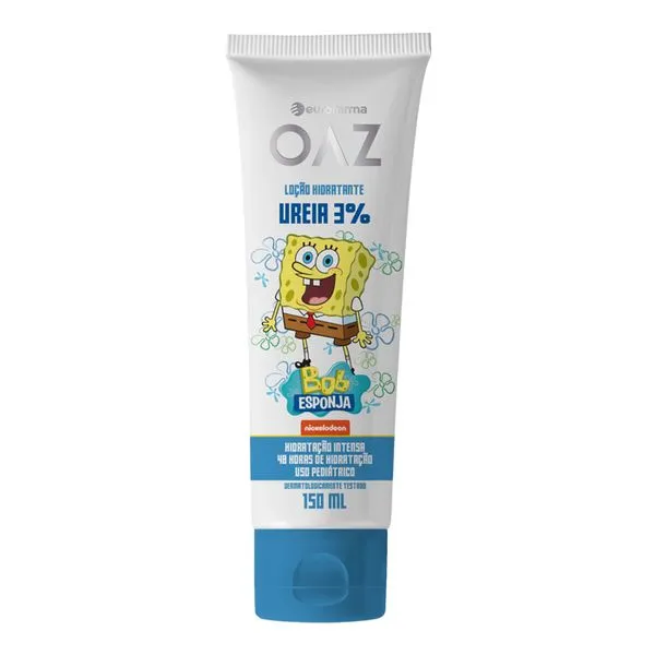 Loção Hidratante Infantil Corporal OAZ Ureia 3% Bob Esponja 150ml