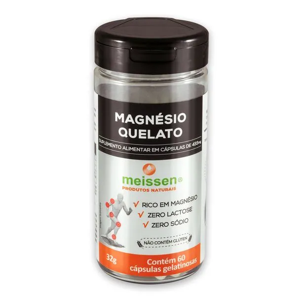 Magnésio Quelato 433mg Meissen 60 Cápsulas