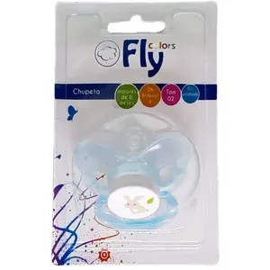 Chupeta Fly Colors Bico de Silicone Redondo Tamanho 2 Borb Cores Sortidas