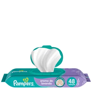 Lenço Umedecido Pampers Lavanda 48 Unidades