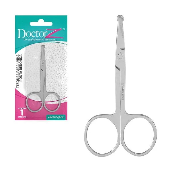 Tesoura para Unhas Inox Ponta Redonda
