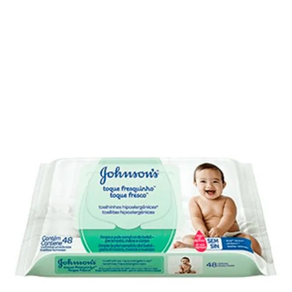 Lenço Umedecido Johnson's Baby Toque Fresquinho 48 Unidades
