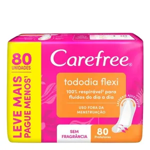 Protetor Diário Carefree Todo Dia Flexi Sem Perfume 80 Unidades
