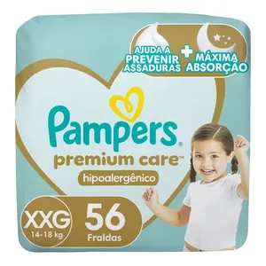 Fralda Pampers Premium Care XXG 56 Unidades