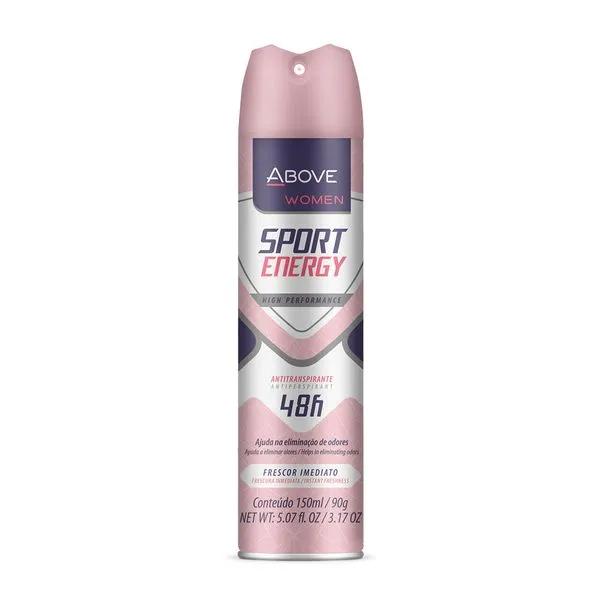 Desodorante Antitranspirante Above Women Sport Energy 48h Aerossol 150ml