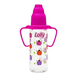 Mamadeira Lolly Zoo com Alça 240ml Cores Diversas
