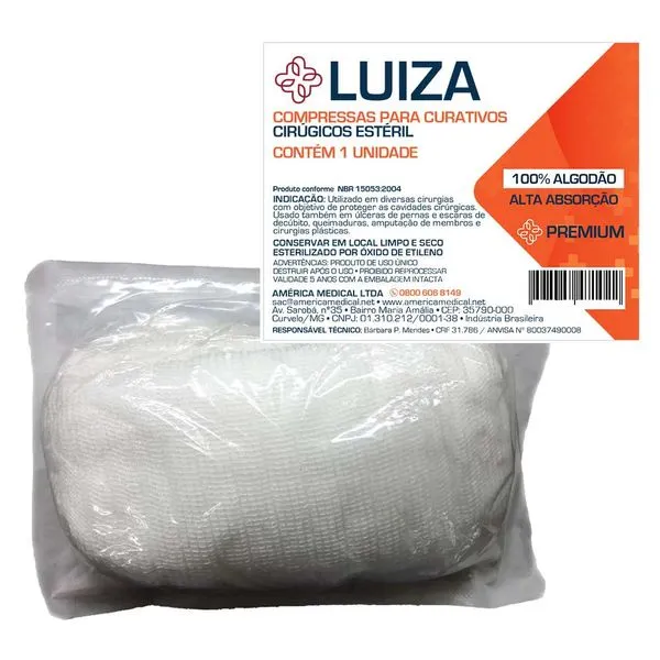 Compressa para Curativo Luiza 15x60cm 1 Unidade
