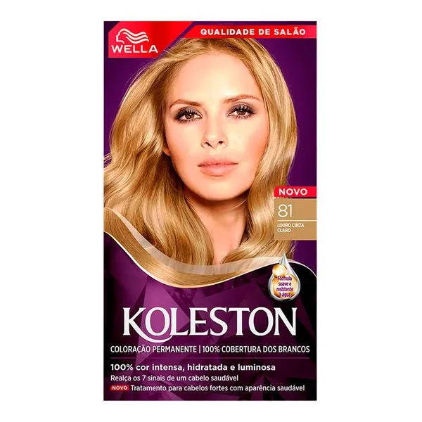 Tinta de Cabelo Wella Koleston 81 Louro Cinza Claro