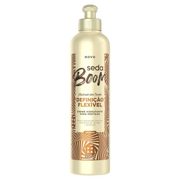 Creme Para Pentear Hidratante Seda Boom Com Óleo De Jojoba E Keratina Definição Flexível 350ml