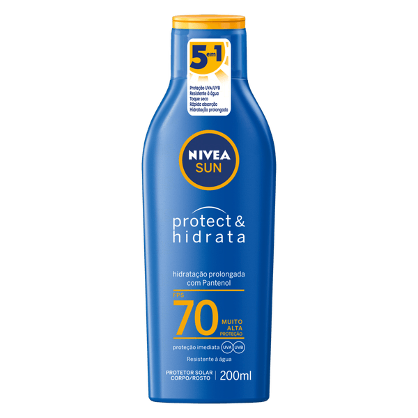 Protetor Solar FPS 70 Nivea Sun Protect & Hidrata Frasco 200ml