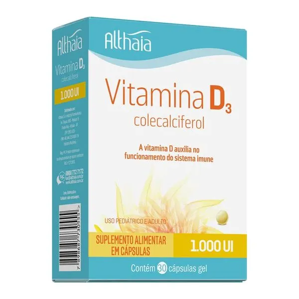 Vitamina D3 1000UI Althaia 30 cápsulas gel
