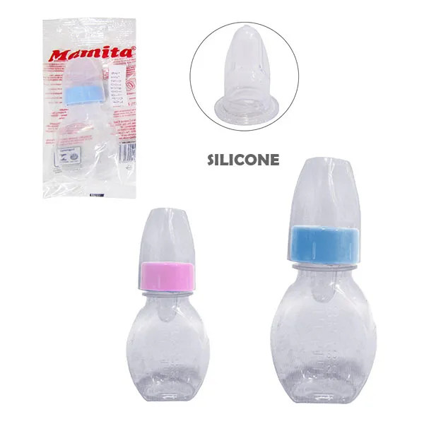 Mamadeira Chuquinha Mamita Lisa com Bico de Silicone 60ml Cores Sortidas
