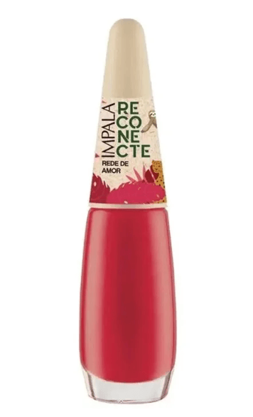 Esmalte Reconecte Rede de Amor Cremoso Vermelho Vibrante 7,5ml Hipoalergênico Impala Esmalte Impala Reconecte Rede De Amor - Impala
