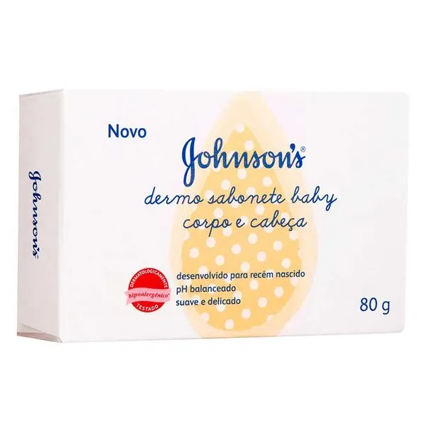 Sabonete Johnsons Dermo Baby Corpo E Cabeça 80g