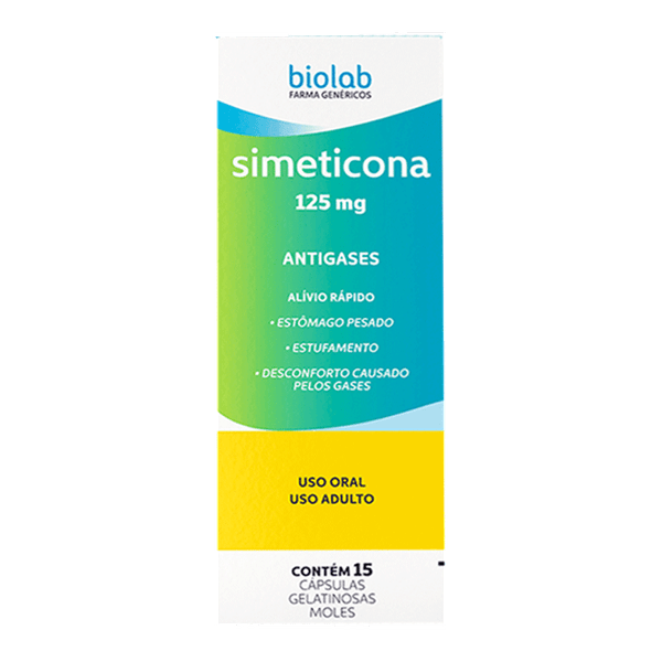 Antigases Simeticona 125mg 15 Cápsulas Gelatinosas