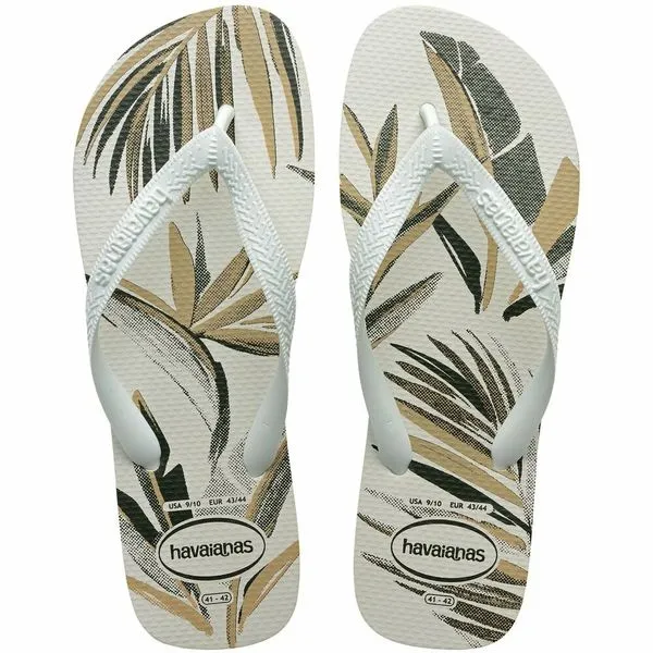 Sandálias Havaianas Aloha Branco/Verde Olive 41/42