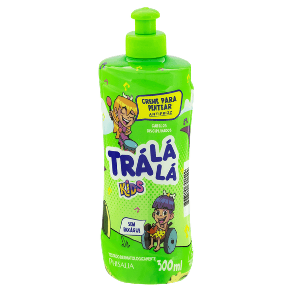 Creme Pentear Infantil Trá Lá Lá Kids 300ml Antifrizz Tra La La Hidratação Creme Pentear Trala Frizz 300Ml - Tra La La