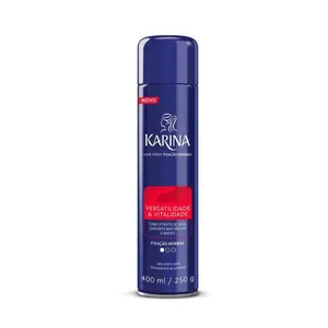Fixador Capilar Karina Fixação Normal 12h Antf Frizz Aerossol 400ml