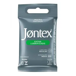 Preservativo Jontex Extra Lubrificado 3 Unidades